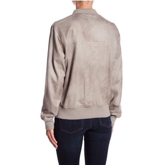 Vintage Faux Suede Reversible Bomber Jacket - Picture 3 of 3